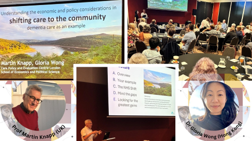 A collage of images taken from the MasterClass in Alice Springs, including pictures of facilitators, Prof Martin Knapp and Dr Gloria Wong