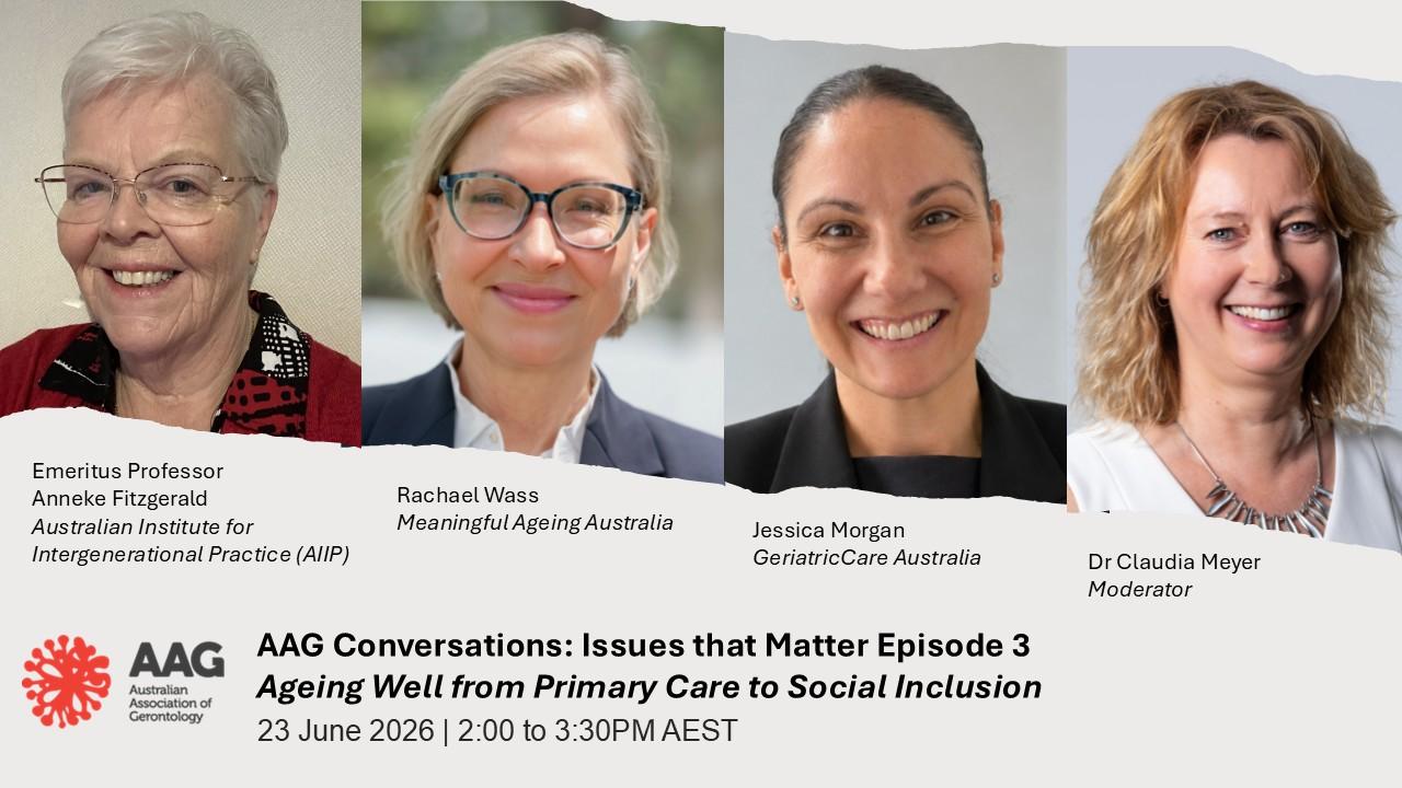 Speaker Image for AAG Conversations Issues that Matter Episode 3 featuring Anneke Fitzgerald, Rachael Wass, Jessica Morgan and Claudia Meyer.
